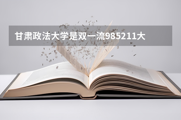 甘肃政法大学是双一流/985/211大学吗（历年分数线）