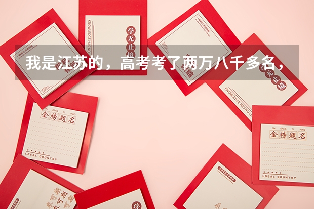 我是江苏的，高考考了两万八千多名，能上什么大学